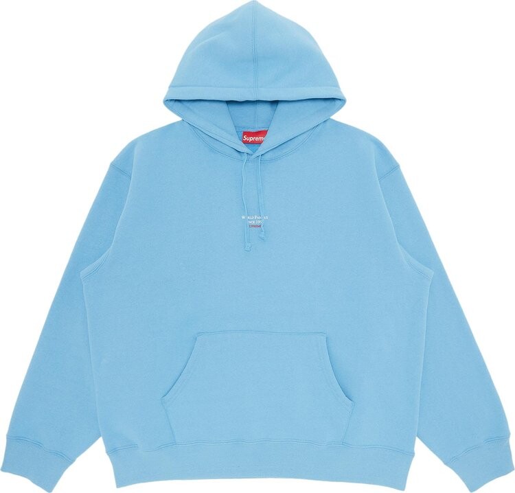 

Толстовка Supreme World Famous Micro Hooded Sweatshirt 'Light Blue', синий