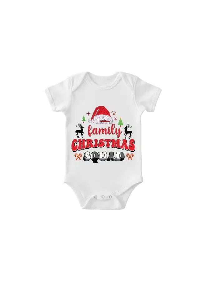 Боди-комбинезон с принтом Санты Matching Family Christmas Squad Sitara Fashions, белый