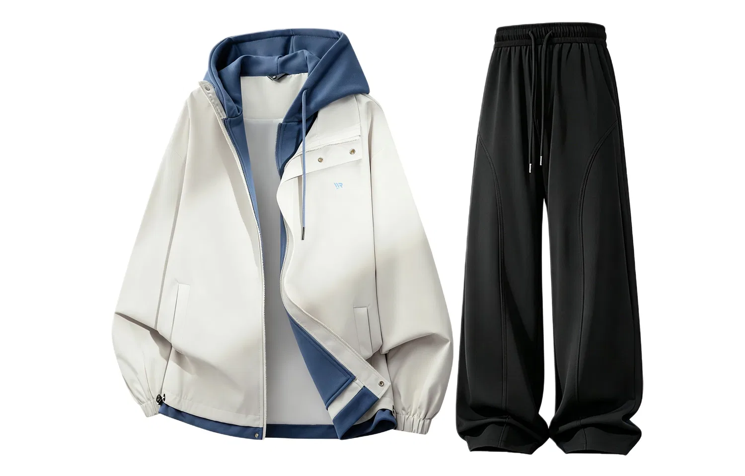 Детский комплект из куртки-ветровки и брюк с капюшоном, с принтом, Windbreaker Jacket & Pants Sets, WARRIOR — фото 3