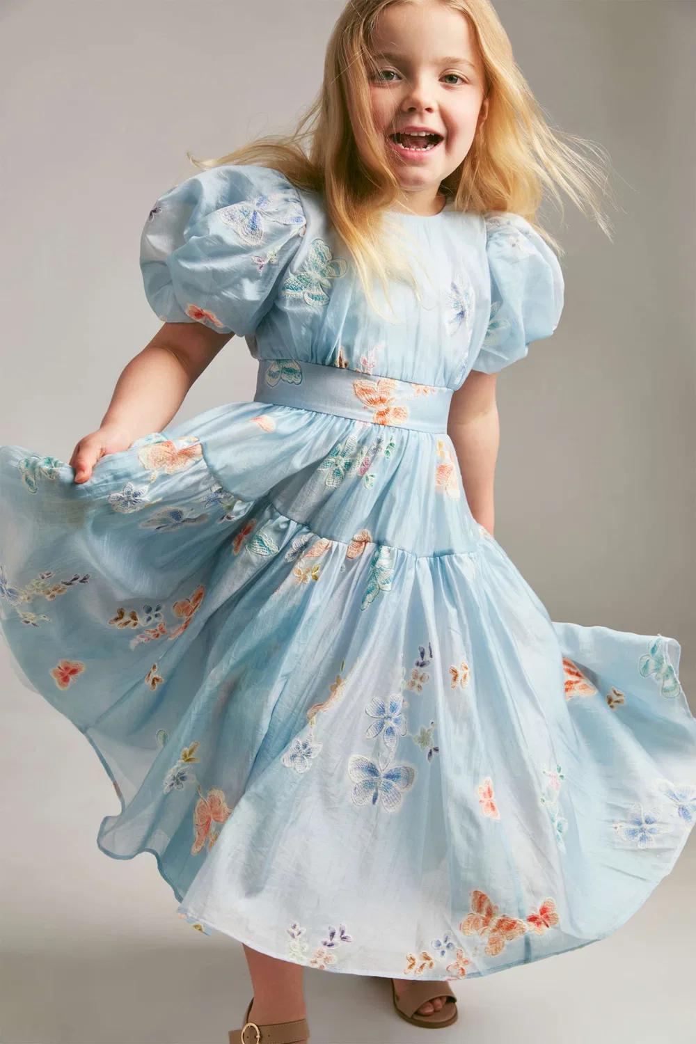 Платье миди с принтом бабочки Zoe Butterfly Bardot Junior — фото 2