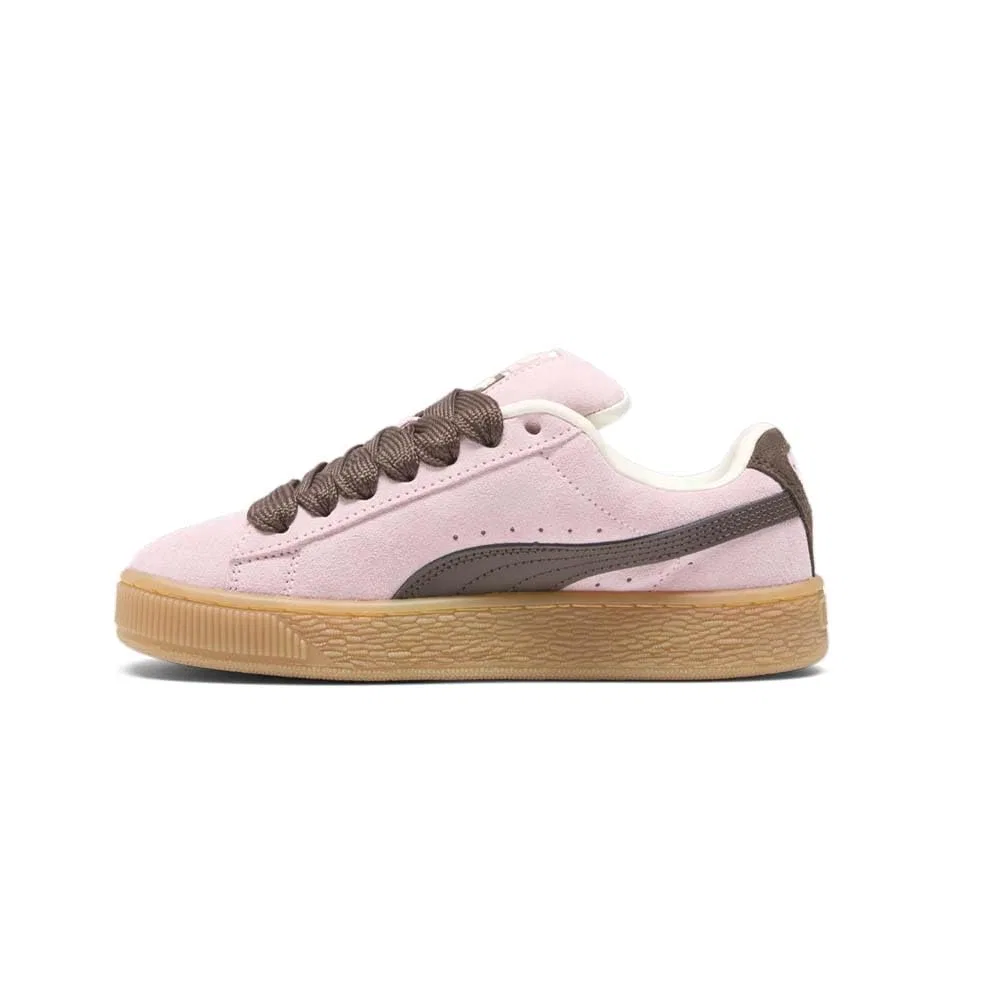 Детские кроссовки для мальчиков с замшевым верхом Suede Xl PUMA, Satin Ivory Chestnut Peach Smoothie — фото 4