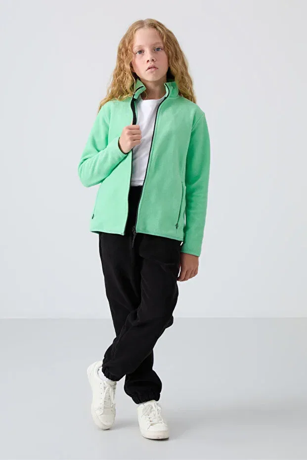 Детские свитшот для девочек с длинным рукавом Tommy Life, Black-Water Green — фото 2
