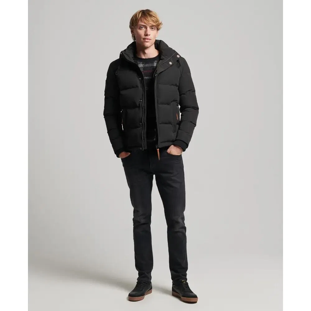 Мужская куртка-пуховик с капюшоном Everest Superdry, Schwarz — фото 2