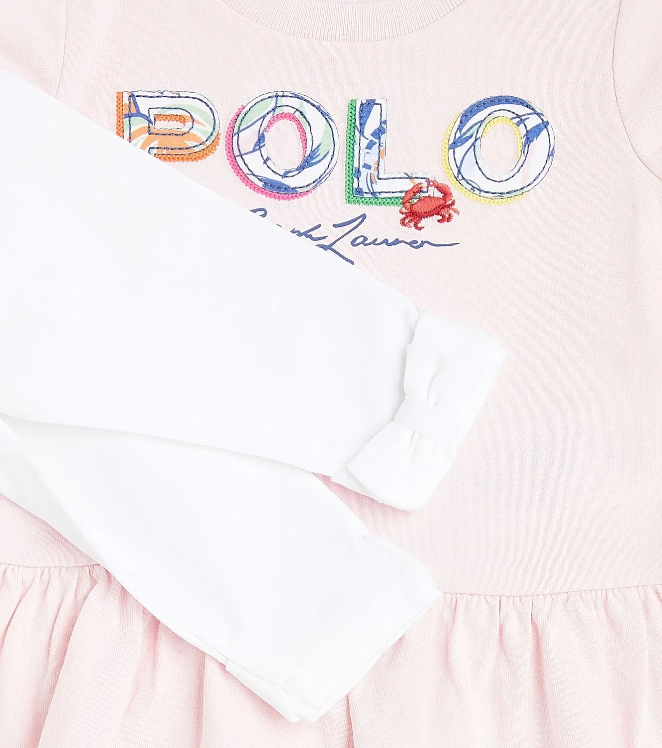 Комплект из футболки с логотипом и леггинсов Polo Ralph Lauren Kids, розовый — фото 3