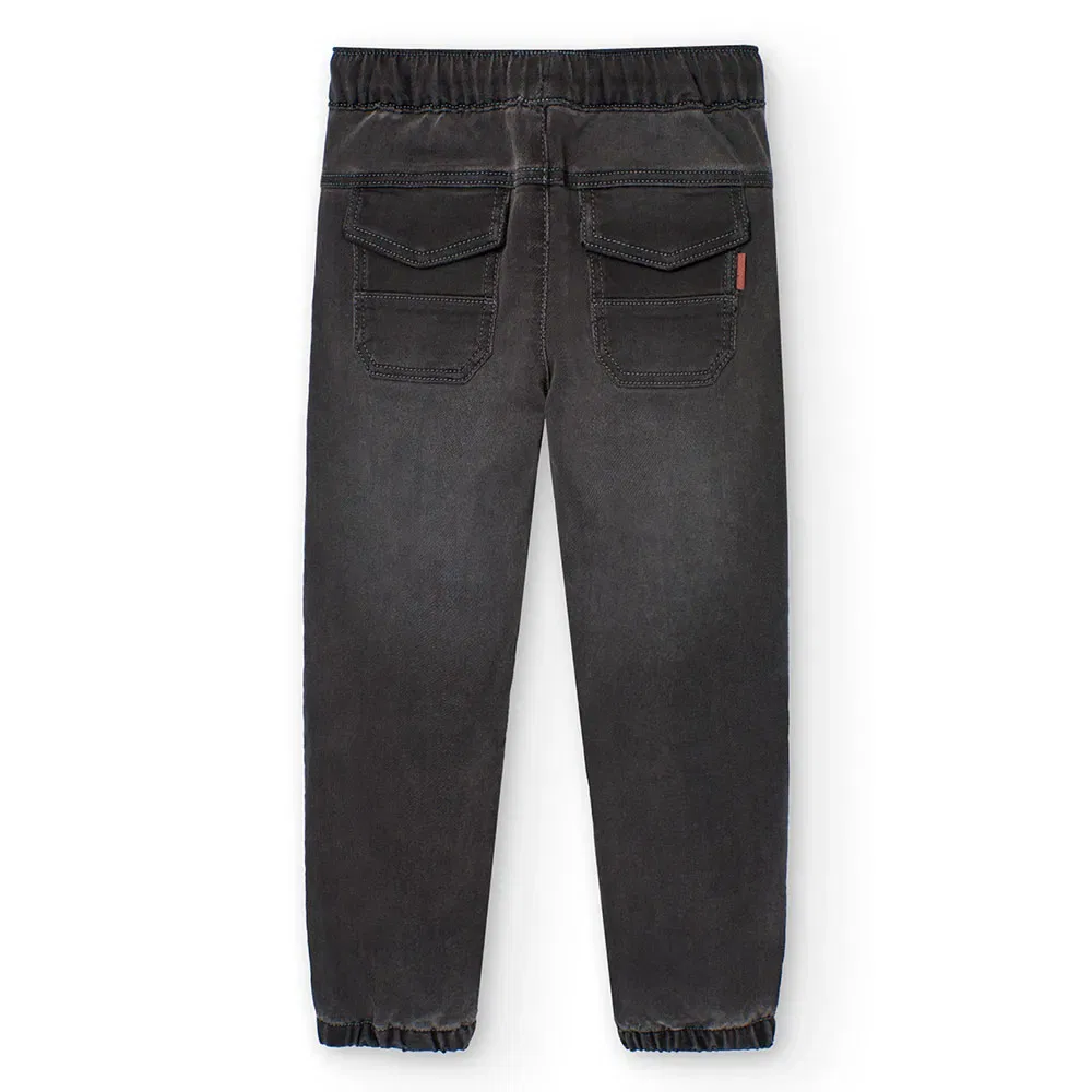 Джинсовые брюки Boboli Denim Knit, черный — фото 2