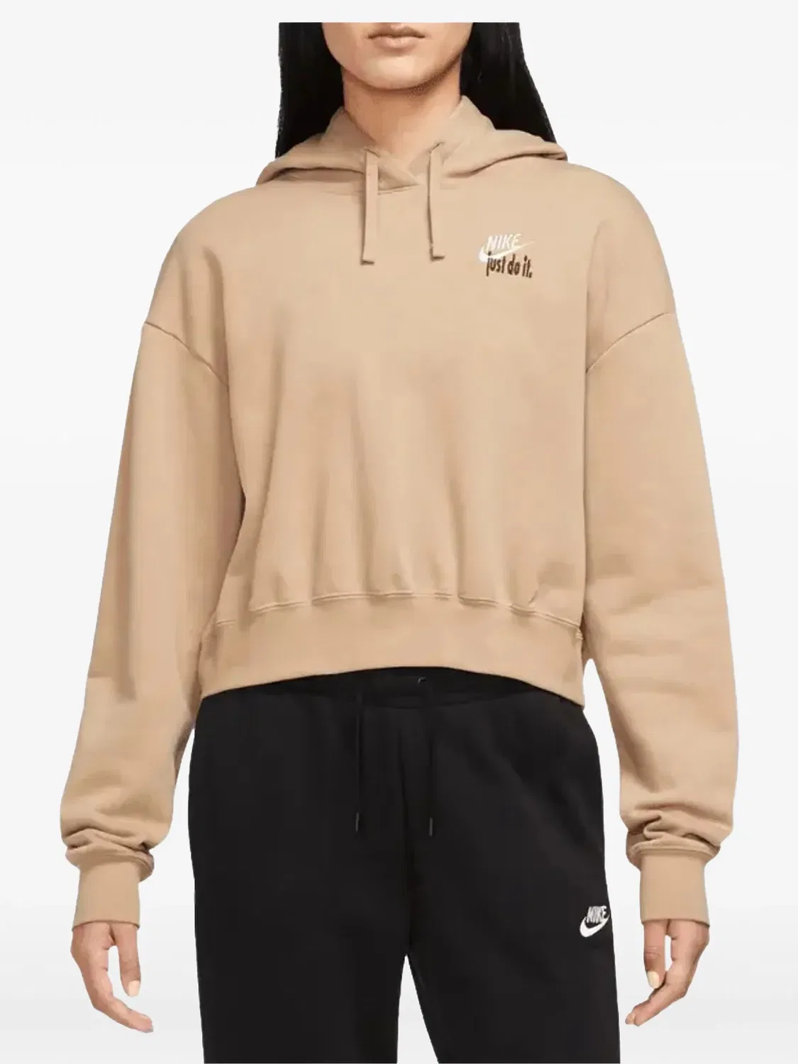 Укороченный худи оверсайз Nike, нейтральные