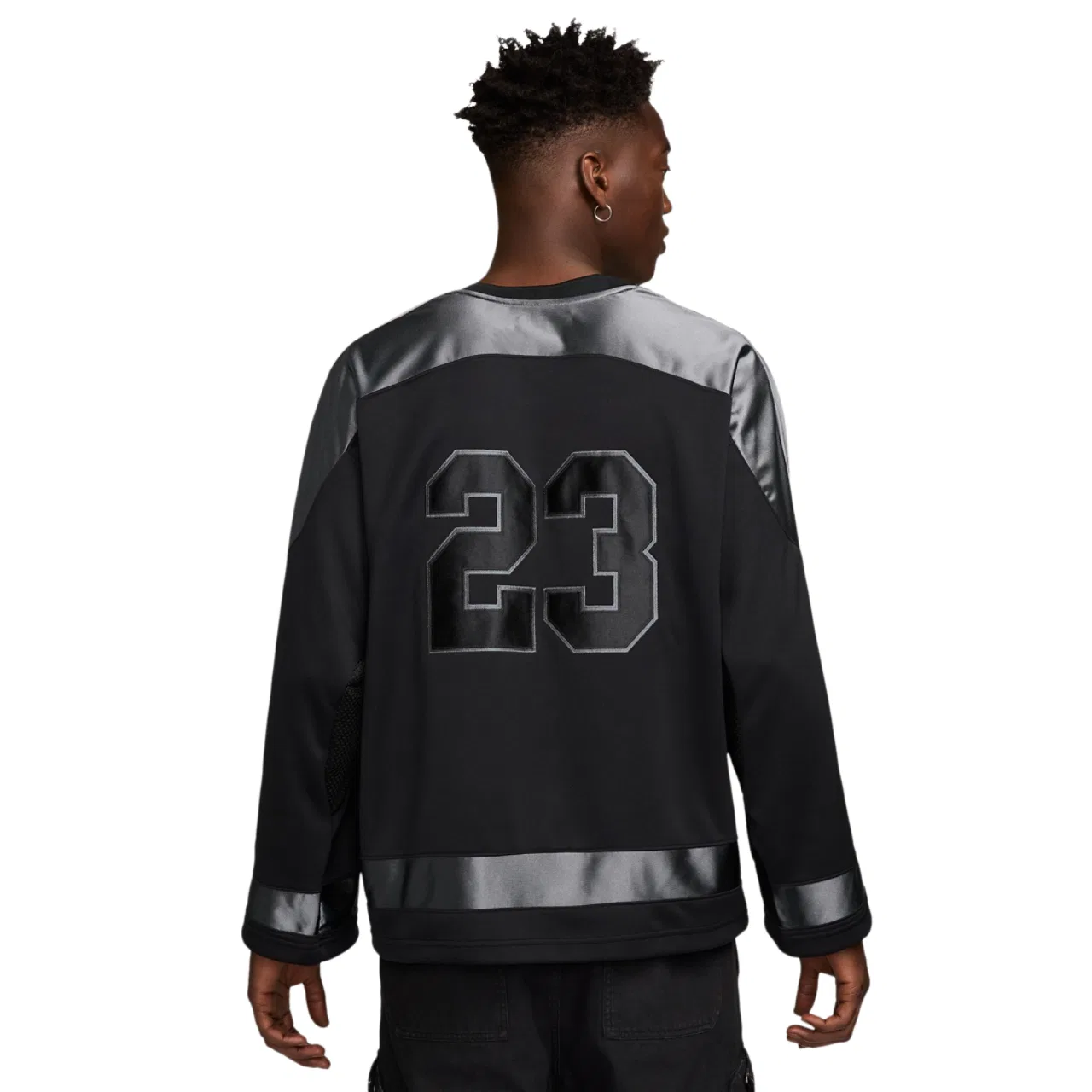 Мужская хоккейная джерси Brooklyn Collegiate Jordan, цвет Black/Iron — фото 2