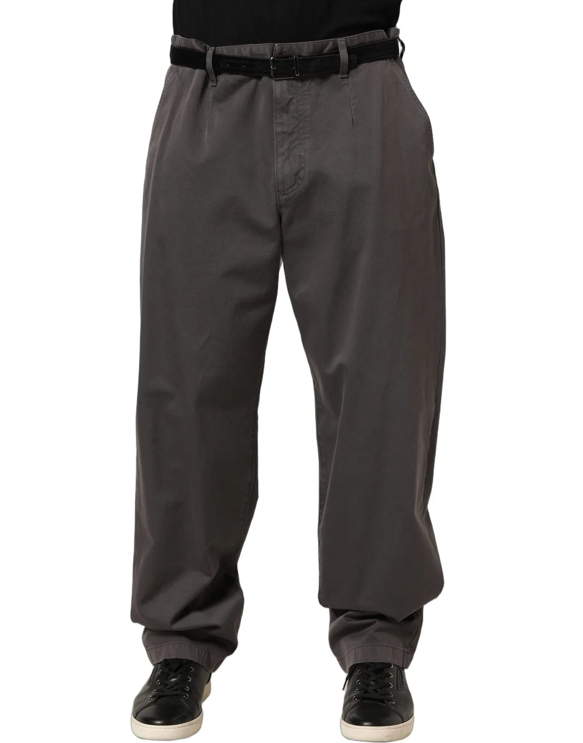 Мужские брюки прямые с логотипом Chino Pants Dolce & Gabbana, Dark Gray