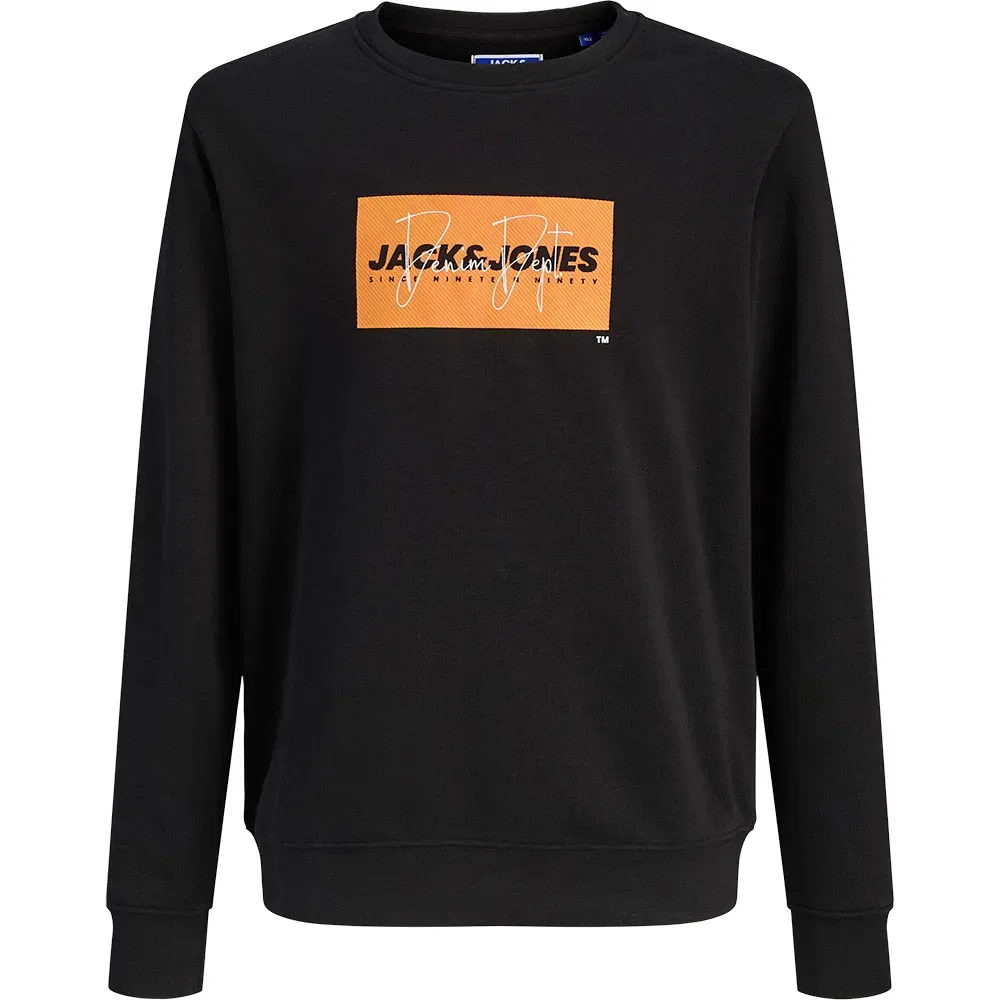 Свитшот с принтом Cole Jack & Jones, черный