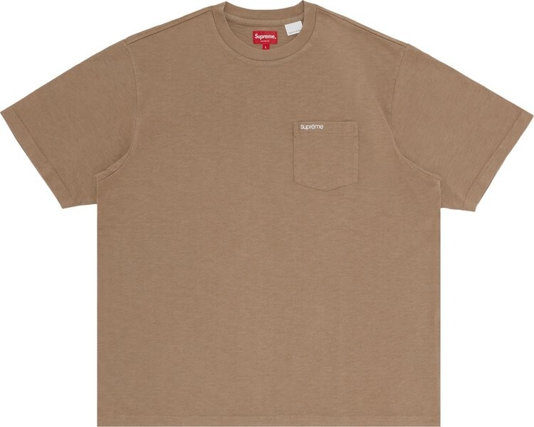 

Футболка Supreme Short-Sleeve Pocket Tee 'Taupe', загар, Коричневый, Футболка Supreme Short-Sleeve Pocket Tee 'Taupe', загар