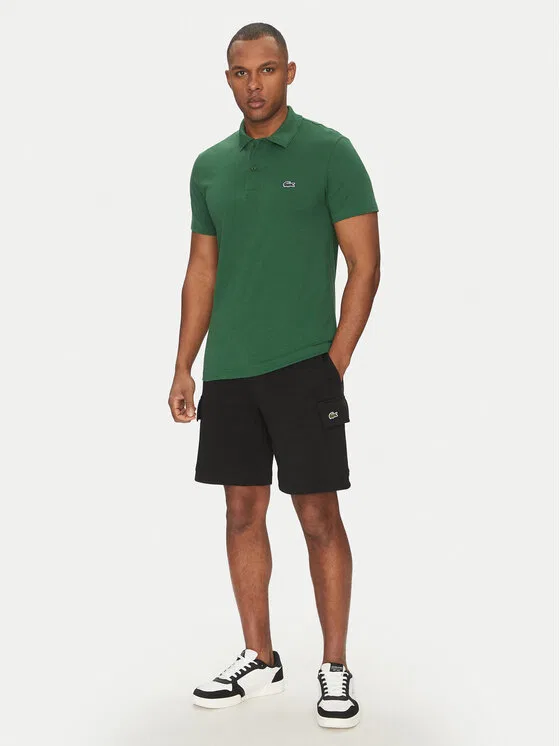 Поло regular fit Lacoste, зеленый — фото 2
