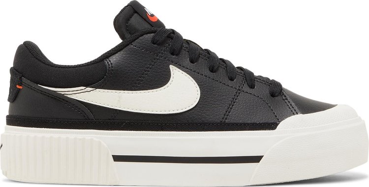 Кроссовки Nike Wmns Court Legacy Lift 'Black Sail', черный - фото