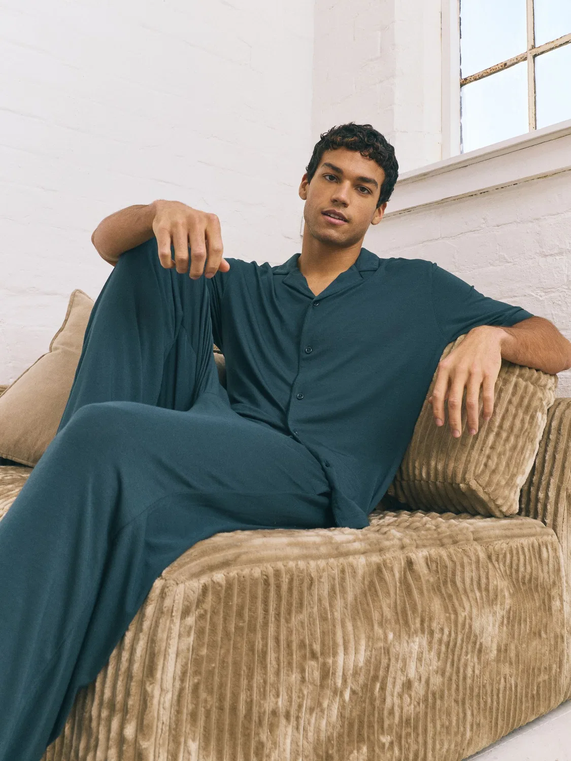 Пижама Blue Signature TENCEL Modal Blend Short Sleeve Next, синий — фото 3
