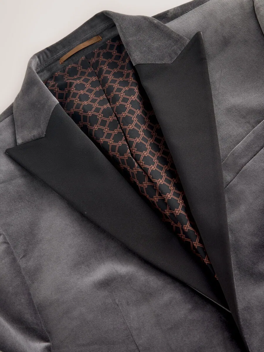 Пиджак Next Slim fit 'Motionflex' цвета антрацит — фото 3