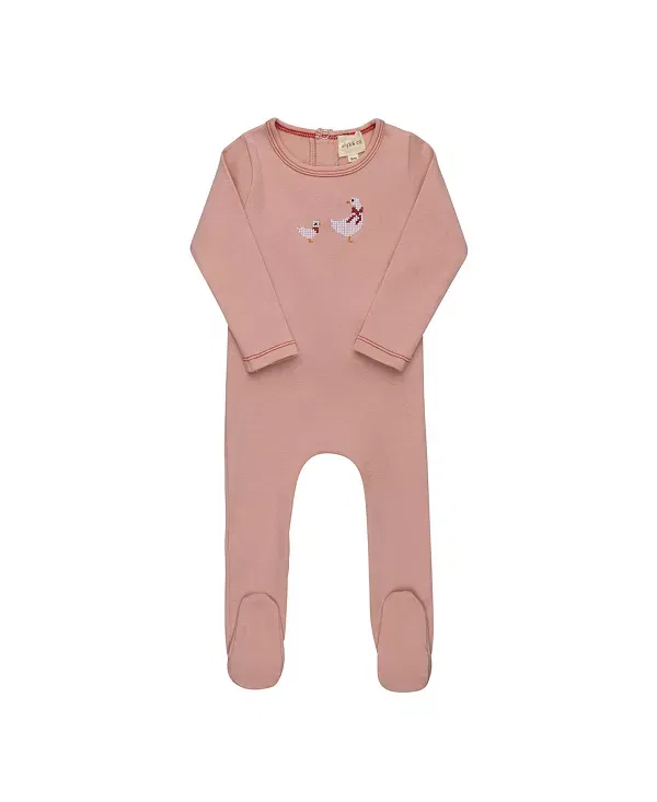 Детский комбинезон с длинным рукавом Cross Stitch Duckling Collection Ely'S & Co., розовый