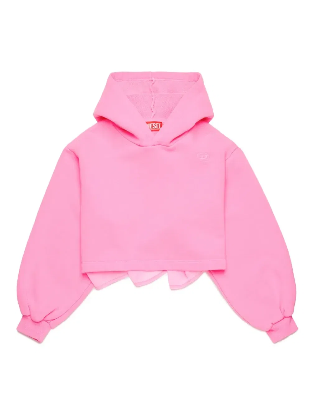Худи с шифоновыми вставками Diesel Kids, розовый