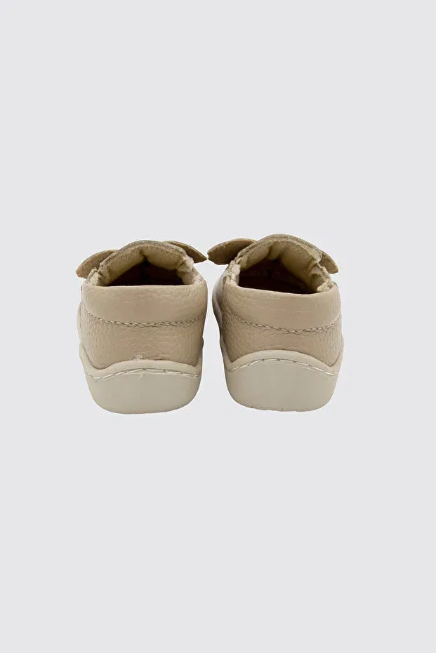 Детские ботинки для новорожденных с принтом Genuine leather first step shoes mink koala themed Beybium, Taupe — фото 4