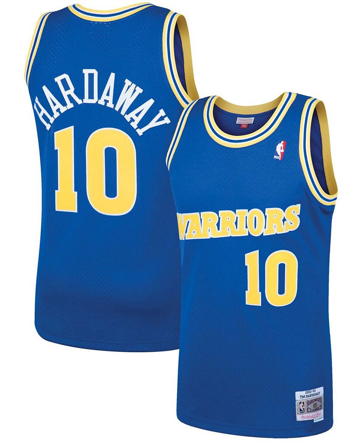 

Мужская футболка tim hardaway royal golden state warriors 1990 hardwood classics swingman player Mitchell & Ness