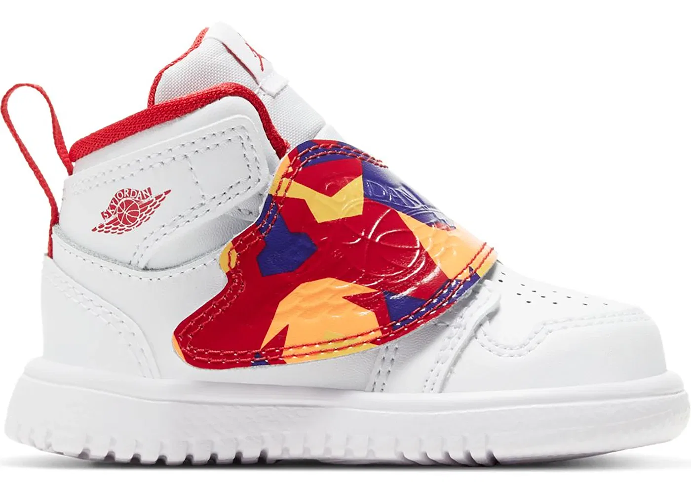 Детские кроссовки Lifestyle Sky Jordan 1 Jordan, White/Total Orange-University Gold-Court Purple