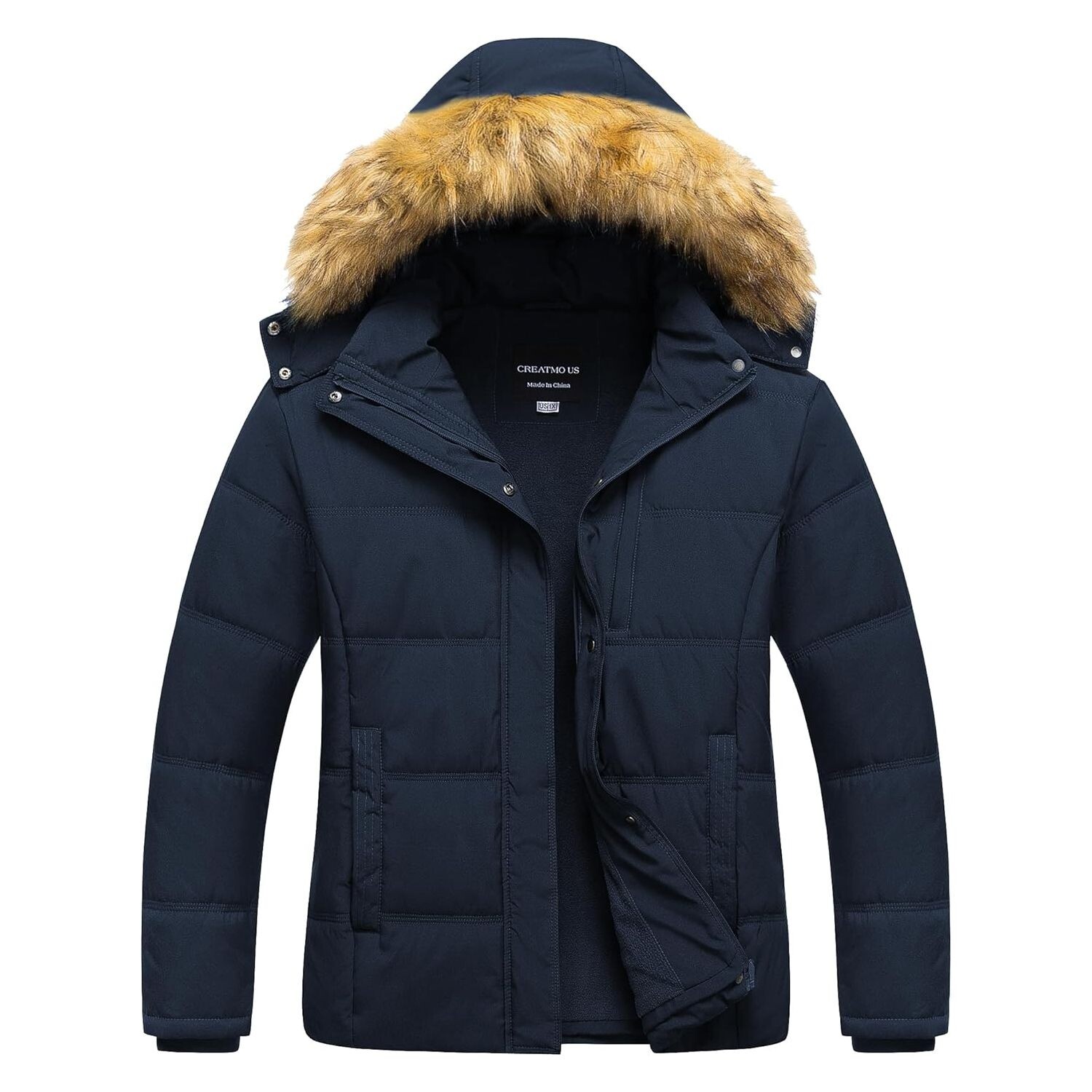 

Куртка Creatmo Us Women's Plus Size Waterproof Fleece Lined, темно-синий