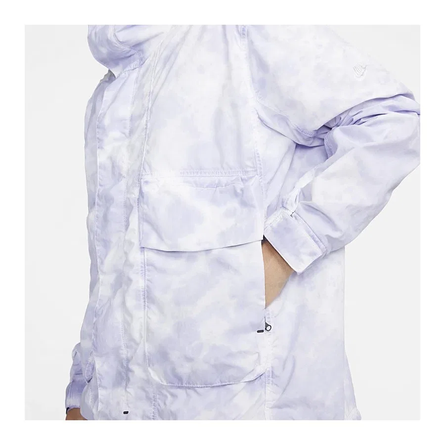 Худи с капюшоном и молнией Tech Pack Woven Watercolor Nike, Фиолетовый — фото 3