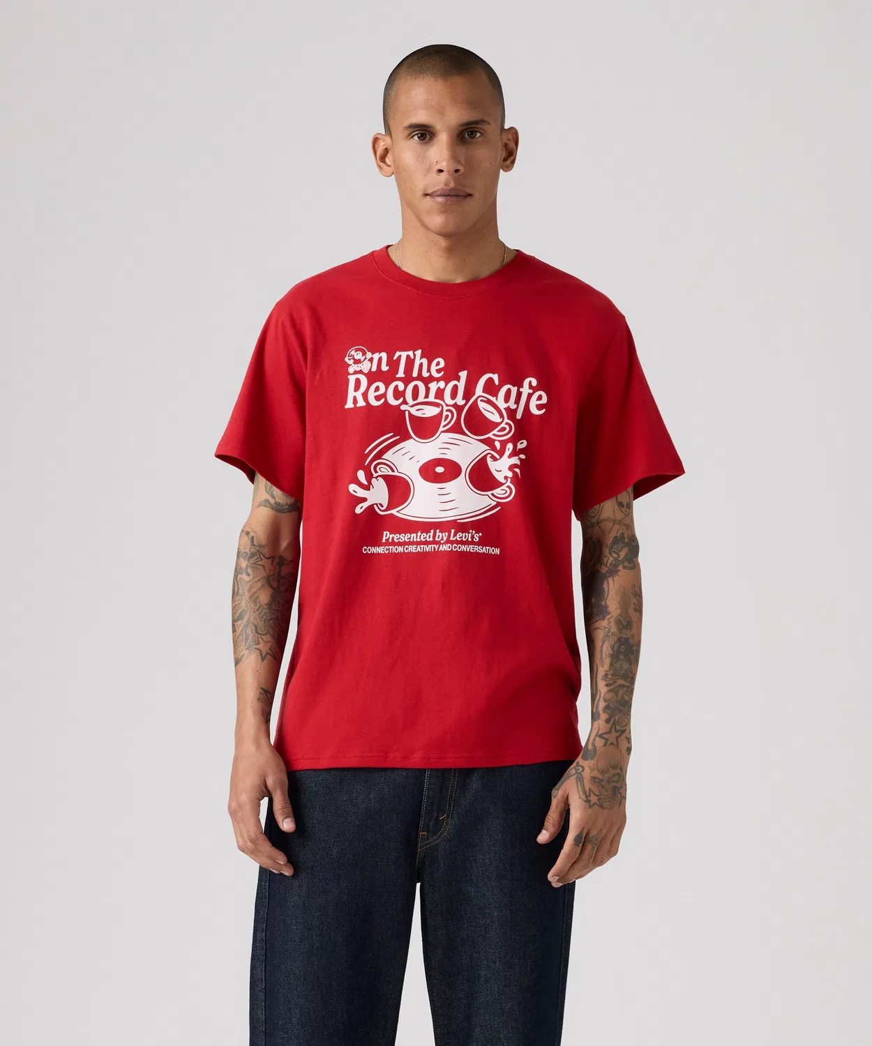 Мужская футболка с коротким рукавом, свободный крой Levi's, Red — фото 2