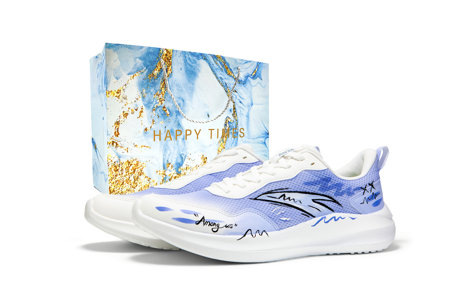 

Sky Cushioning Абразивостойкий Дышащий Low top Повседневный Фитнес-тест, Медицинский осмотр, Городские поездки ANTA, белый фиолетовый