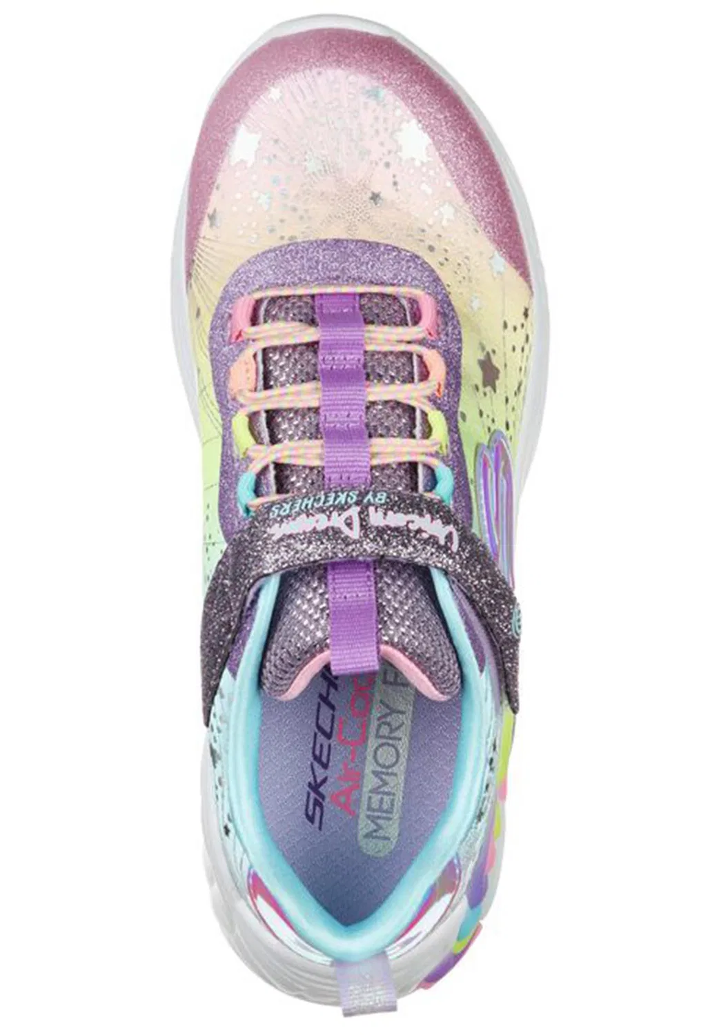 Детские кроссовки для девочек со светящимися элементами UNICORN DREAMS Skechers, Bunt Gelb — фото 3