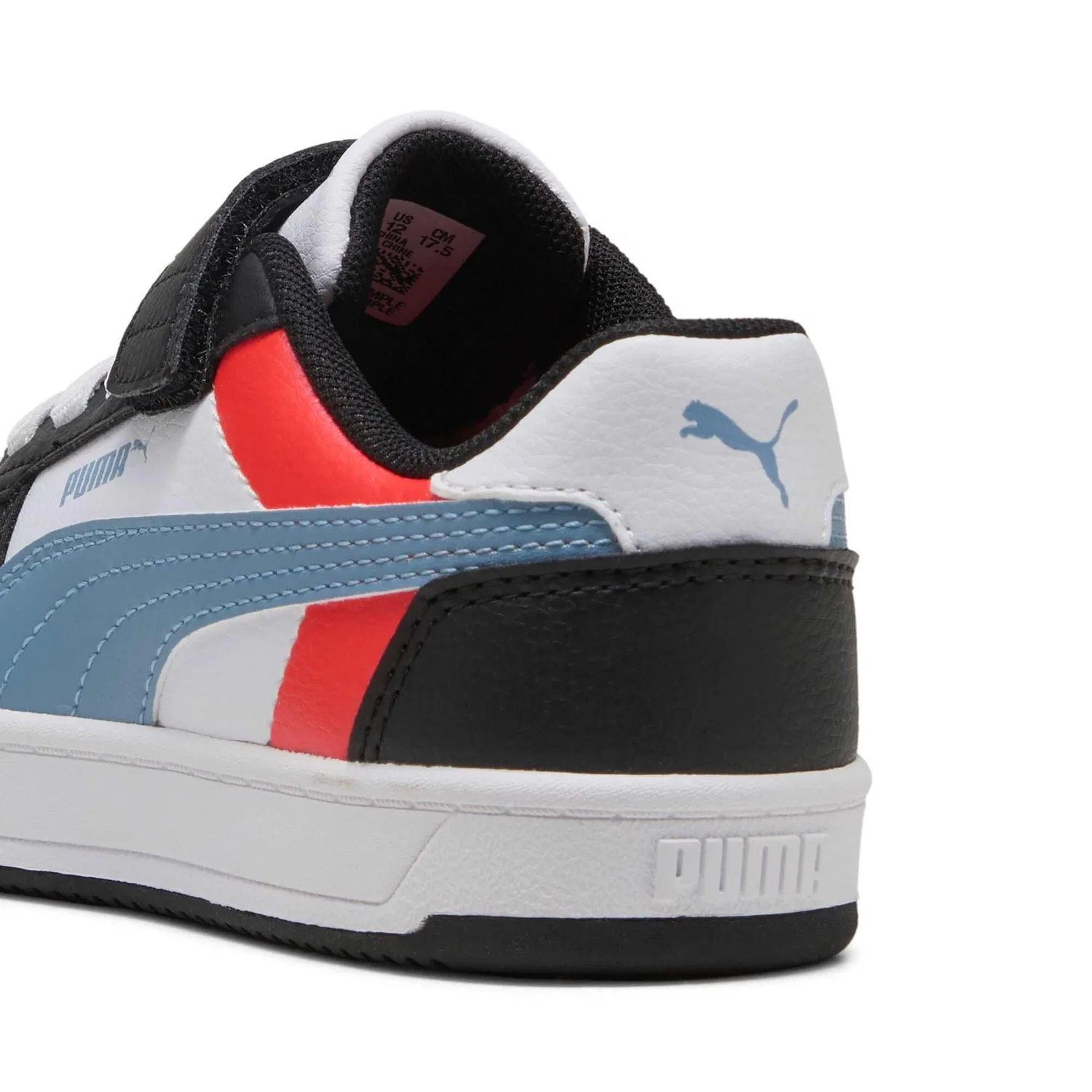 Детские кроссовки для мальчиков Caven Velcro Pre-school PUMA, Block White Cool Blue Black — фото 2