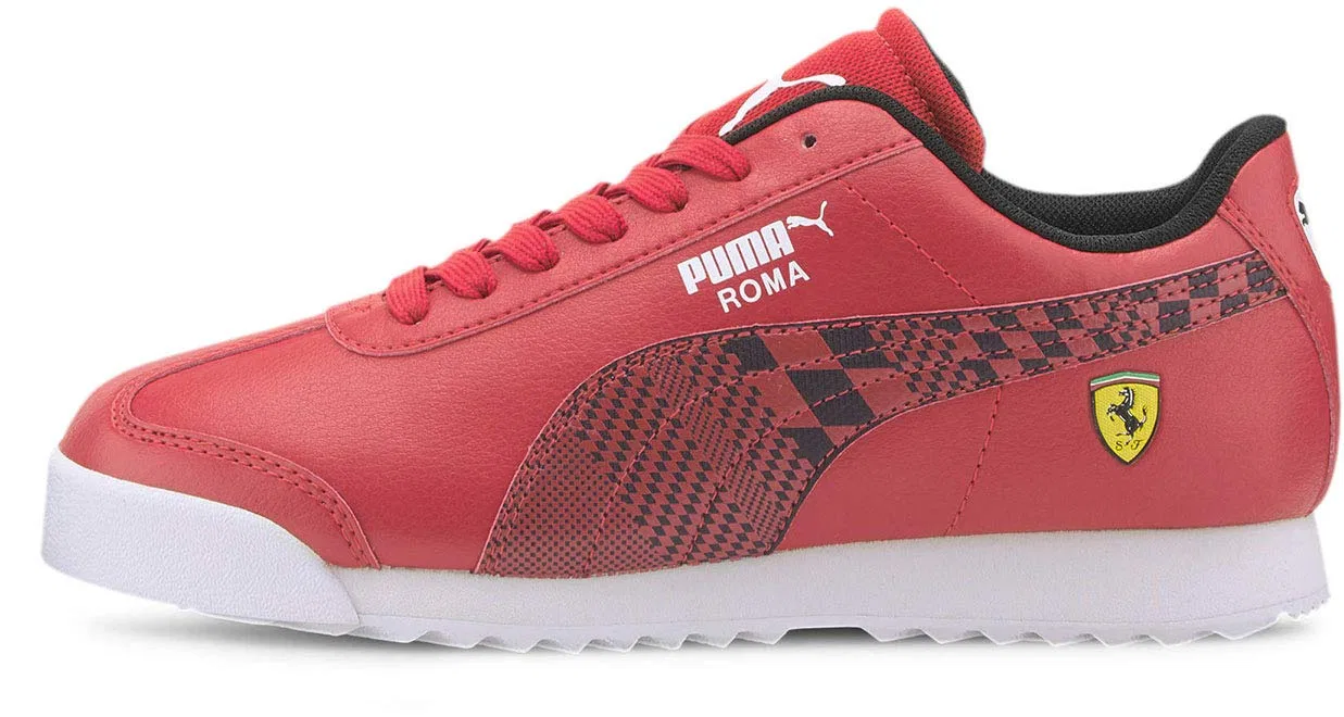 Детские кроссовки для мальчиков без каблука Juniors Sf Roma PUMA, Rosso Corsa PUMA Nero