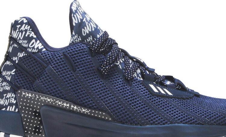 Кроссовки Adidas Dame 7 'I Am My Own Fan - Collegiate Navy', синий — фото 3