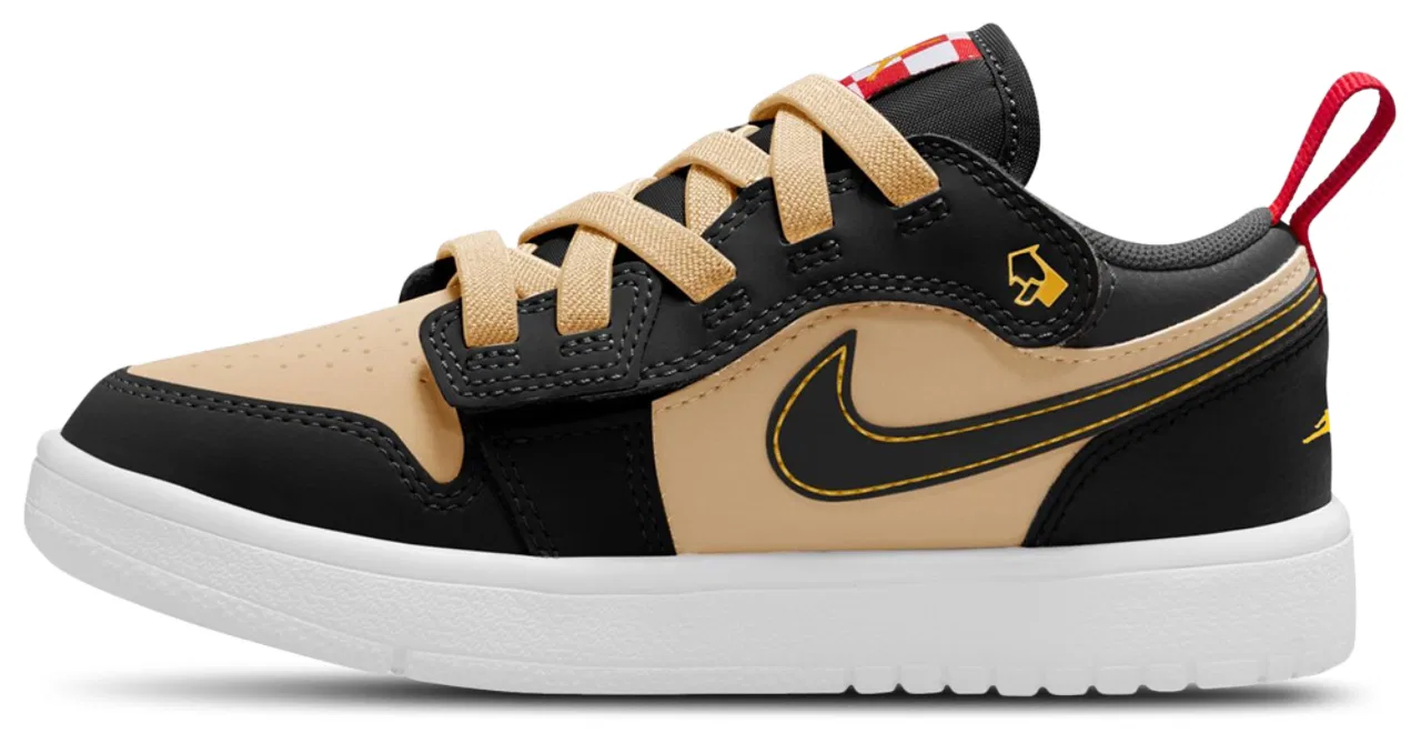 Детские баскетбольные кросcовки Retro 1 Low ALT SE Uni Jordan, цвет Tan/Red — фото 2