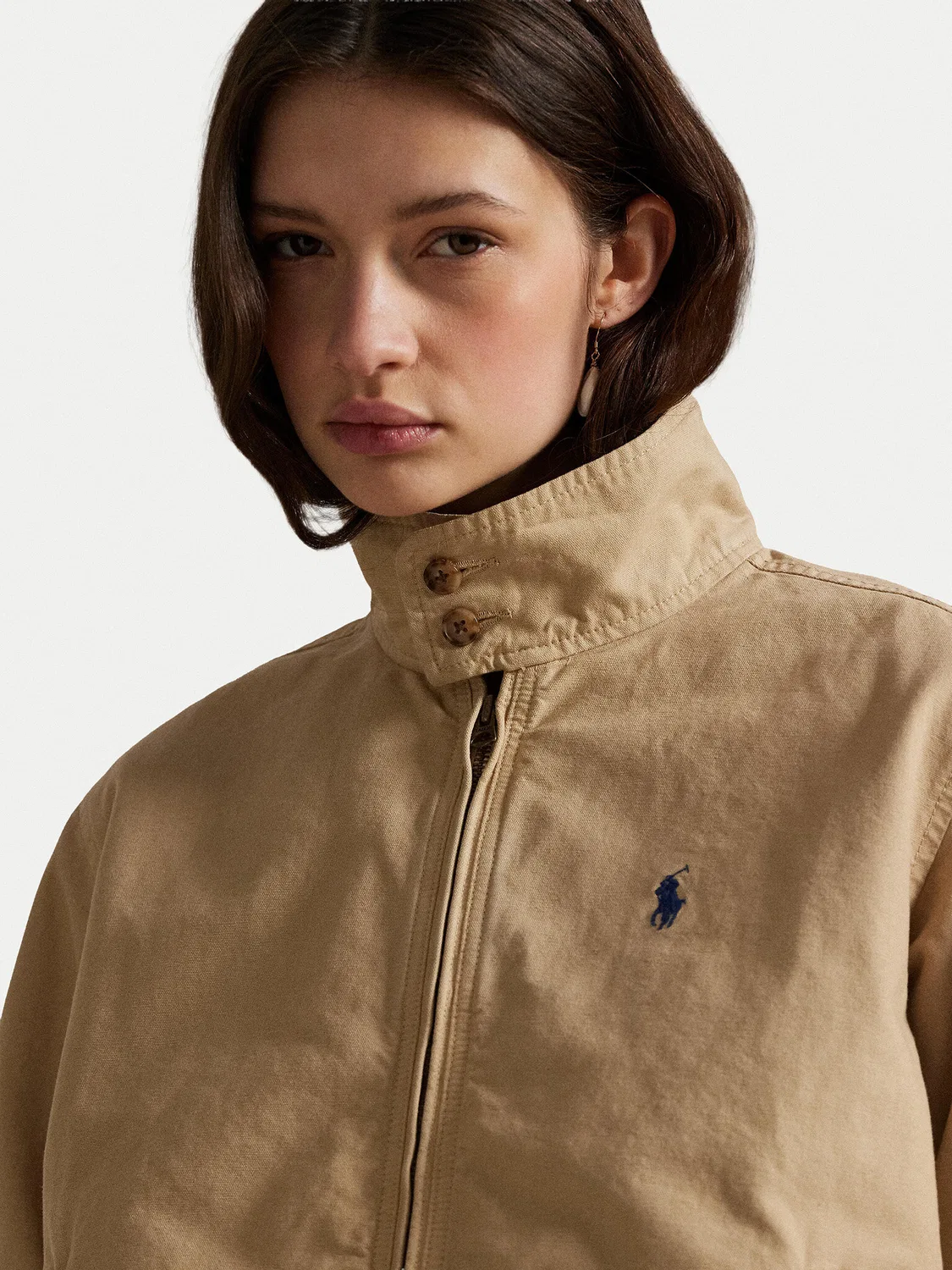 Женская демисезонная куртка прямого кроя Polo Ralph Lauren, бежевый — фото 4