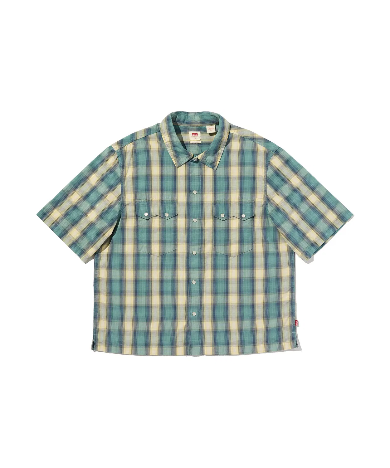 Мужская рубашка с коротким рукавом, свободного кроя, Western Levi's, Blue — фото 4