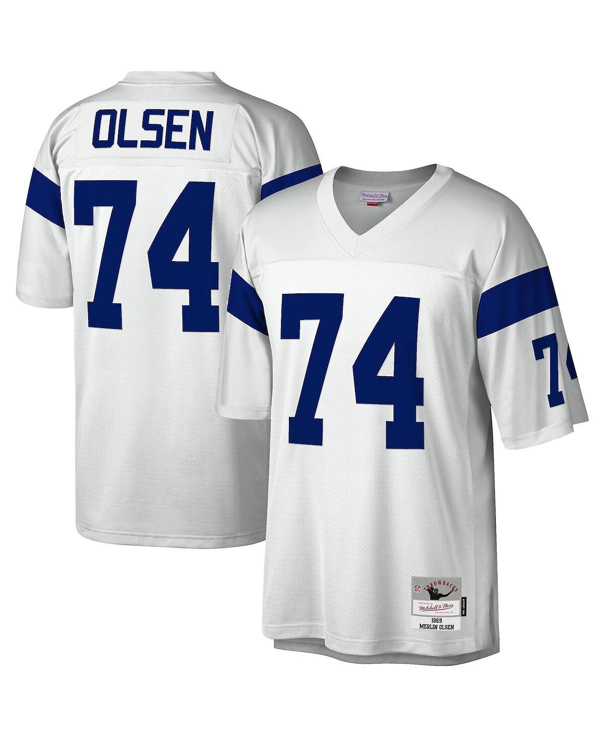 

Футболка Mitchell & Ness Men's Merlin Olsen White Los Angeles Rams 1969 Legacy, белый