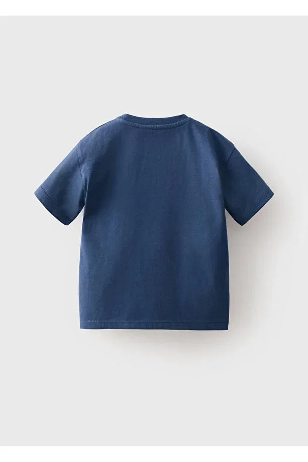 Детская футболка с принтом Mango Baby, Night Blue — фото 3