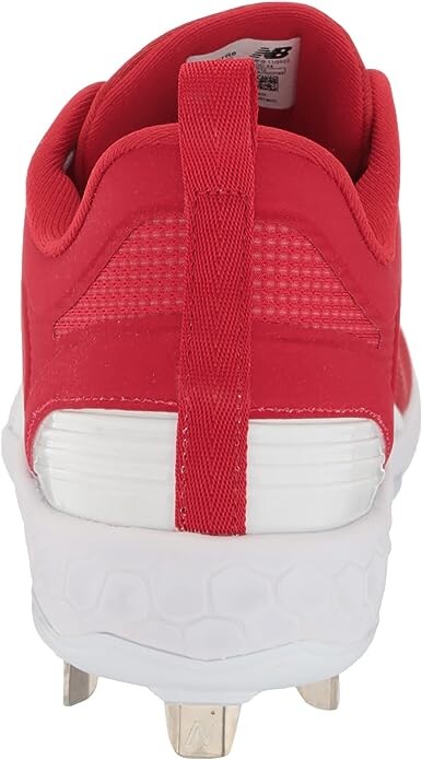 Мужские бейсбольные кроссовки New Balance Fresh Foam X 3000 V6 Metal, красный белый — фото 4