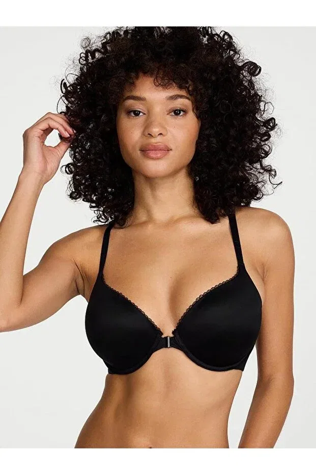 Женский бюстгальтер с кружевом Lightweight padding support racerback demi bra with lace Victoria'S Secret, Black