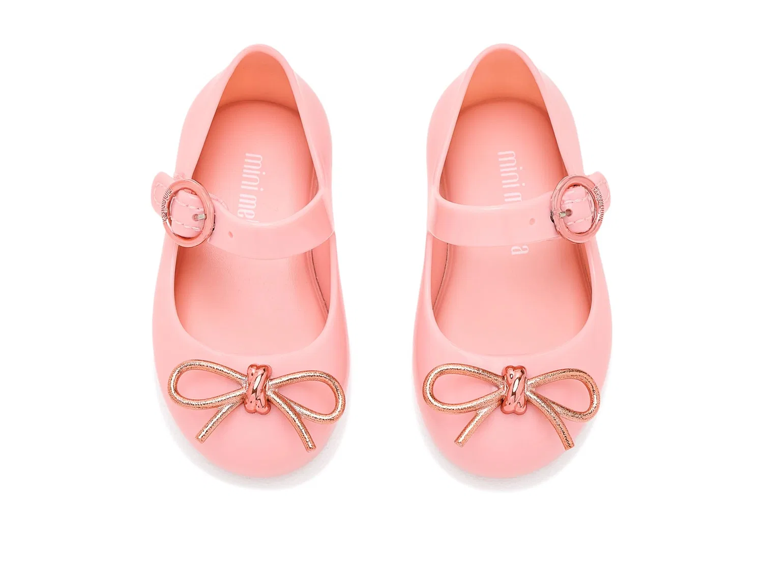 Балетки Sweet Love Chrome (для малышей и маленьких детей) Mini Melissa, Metallic Pink — фото 3
