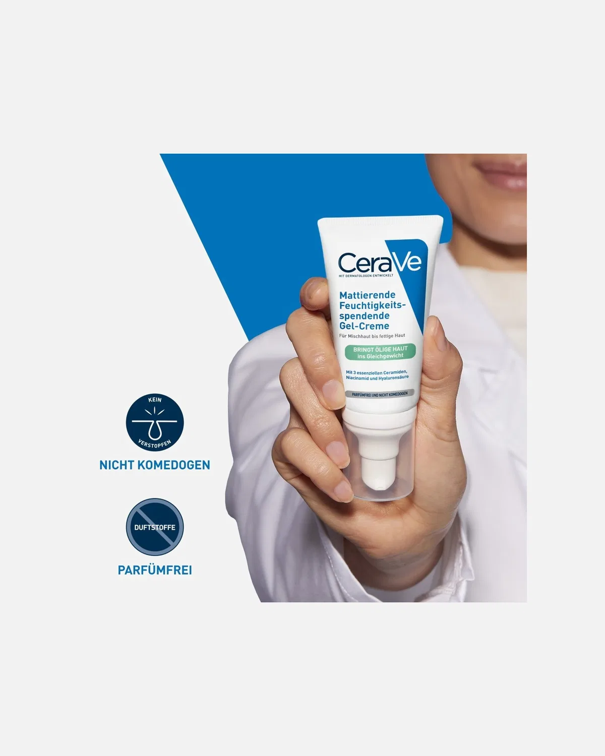 Матирующий увлажняющий крем-гель для лица Cerave, Cerave Matt. Feucht.-Creme 52 Ml / Default Title — фото 3