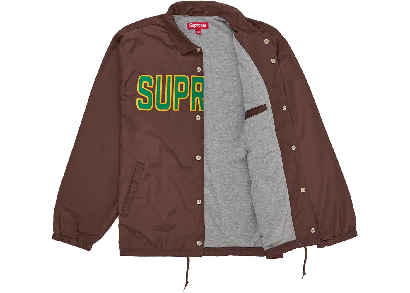 Мужская куртка-тренч с принтом Supreme Spellout, Brown — фото 2