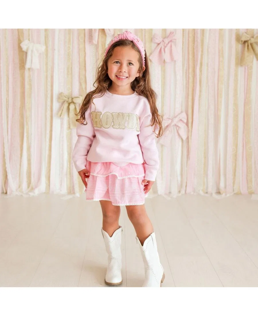 Свитшот с принтом Howdy Patch Western Sweet Wink, Ballet Pink — фото 2