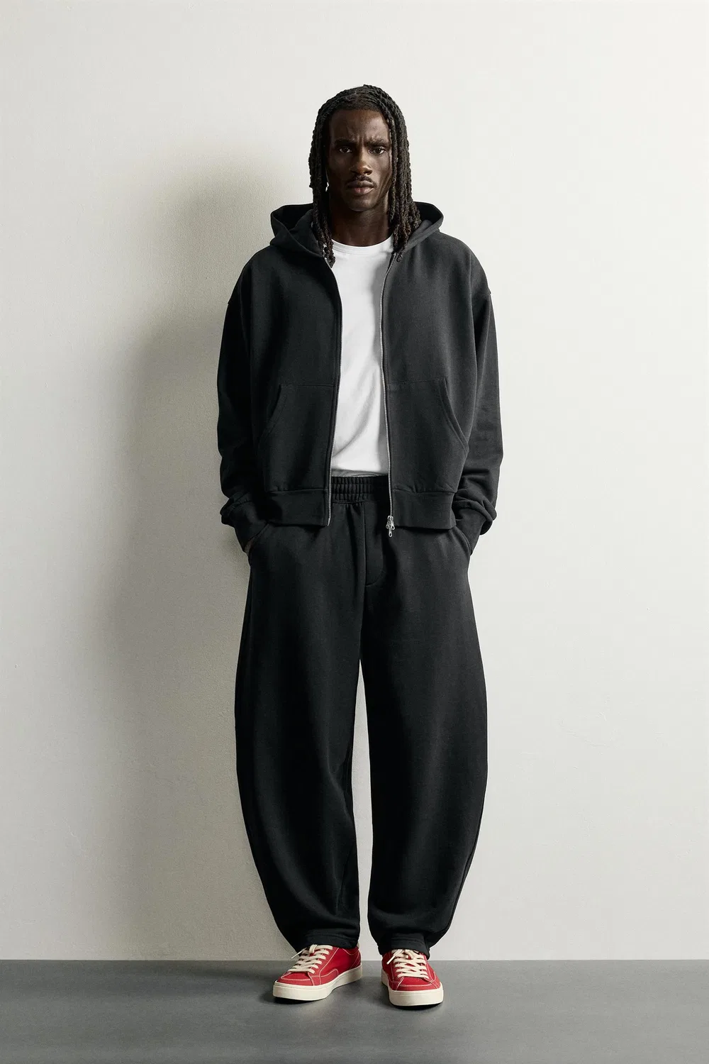 Простые спортивные штаны Balloon Fit ZARA, Black