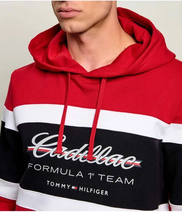 Мужская толстовка с капюшоном Tommy Hilfiger x Cadillac Formula 1 Team, Красный — фото 4