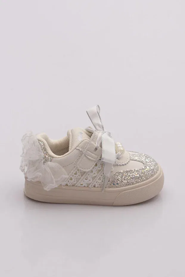 Детские кроссовки для девочек с принтом Marco Kids, White