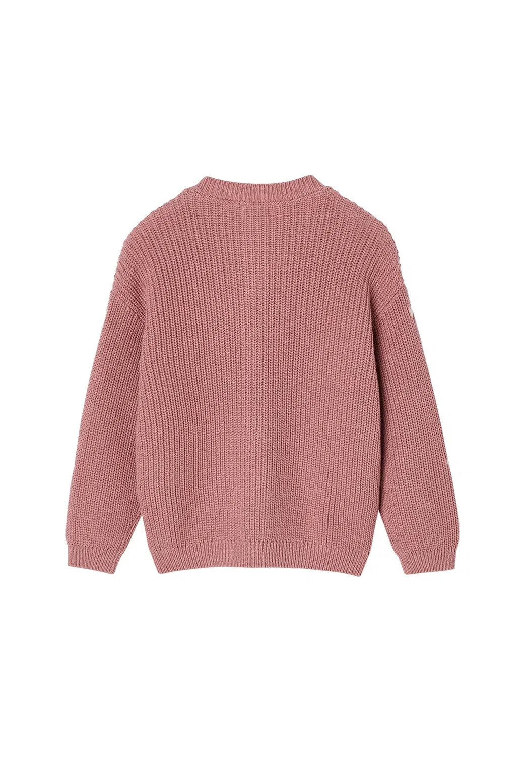 Mädchen strickjacke mit kleinenstickereien - кардиган Vertbaudet, Altrosa Herzen — фото 2