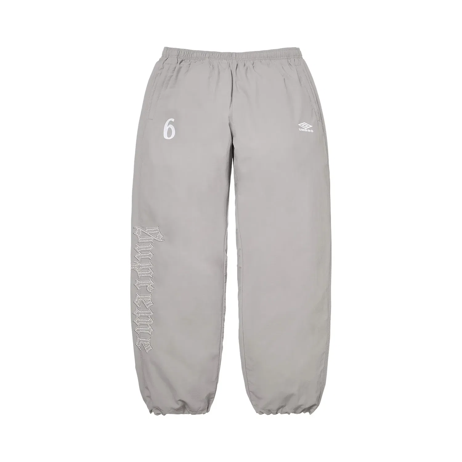 Спортивные брюки Supreme x Umbro со стразами, серый