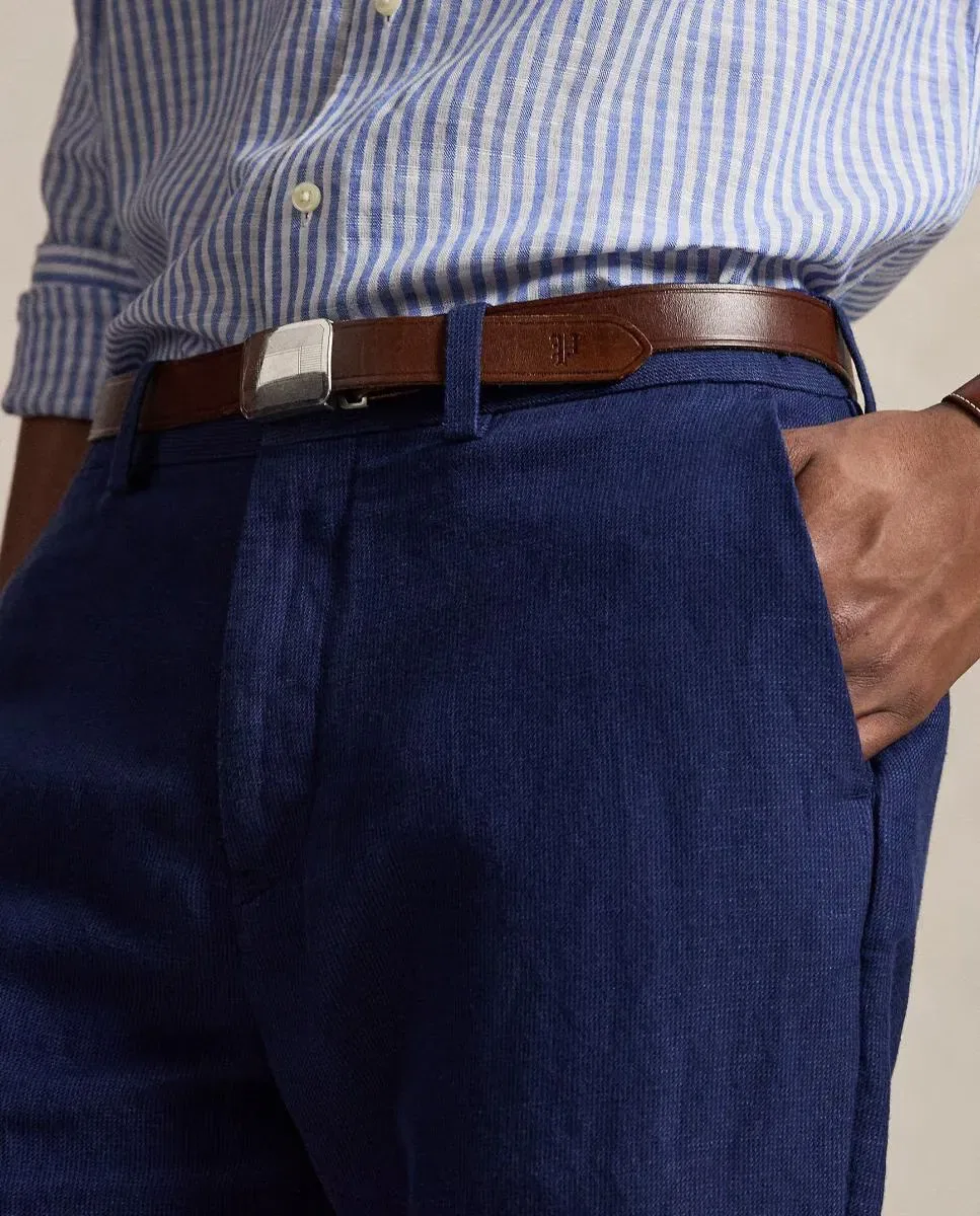 Мужские брюки чинос из льна и хлопка Polo Ralph Lauren, Azul Marino — фото 4