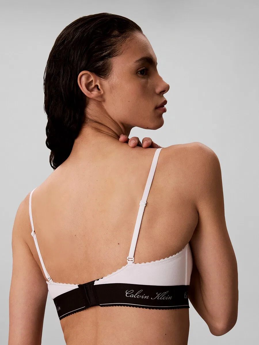 Бюстгальтер-бралетт Calvin Klein белого цвета — фото 3