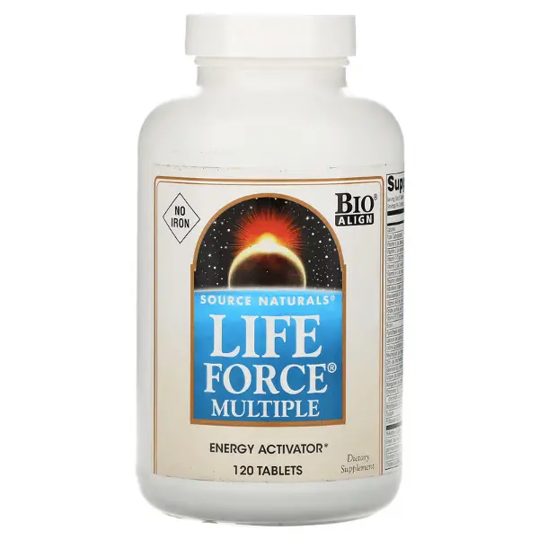 

Мультивитамины Life Force, без железа, 120 таблеток, Source Naturals